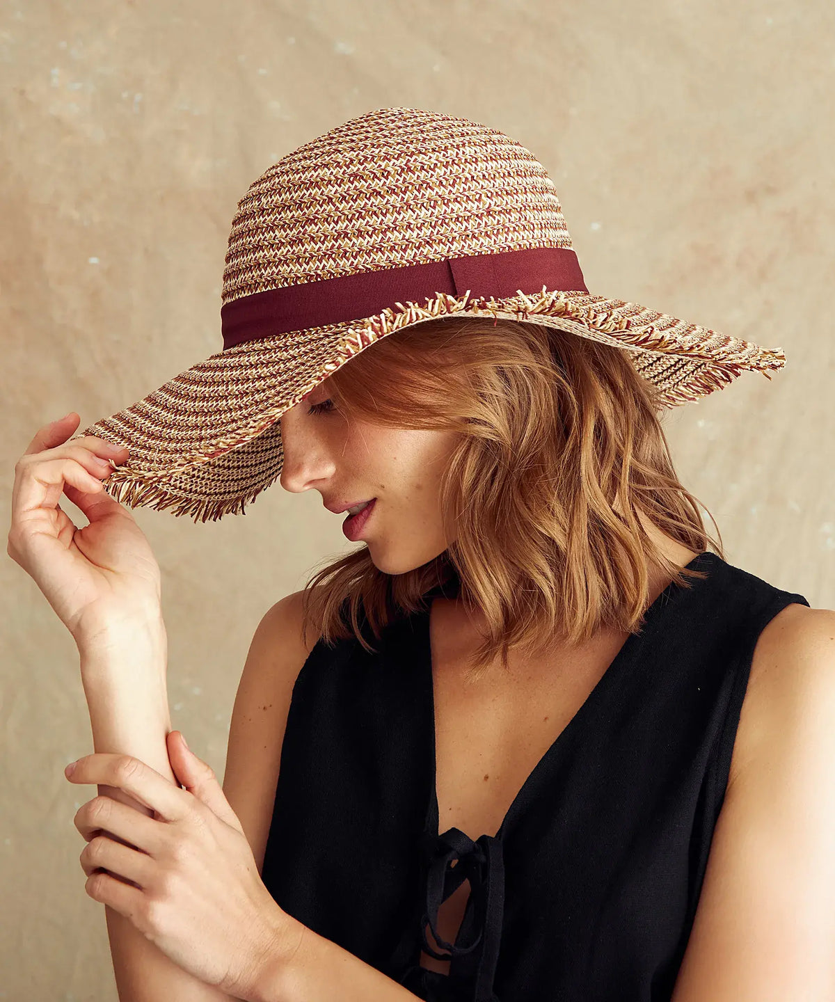 Sombrero Diseño Flecos Paradiso