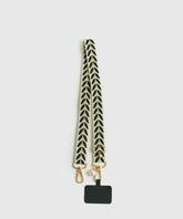 Strap Colgante Celular Adhesivo Hojas Bordadas