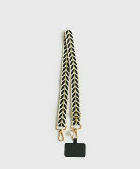 Strap Colgante Celular Adhesivo Hojas Bordadas