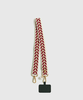 Strap Colgante Celular Adhesivo Hojas Bordadas