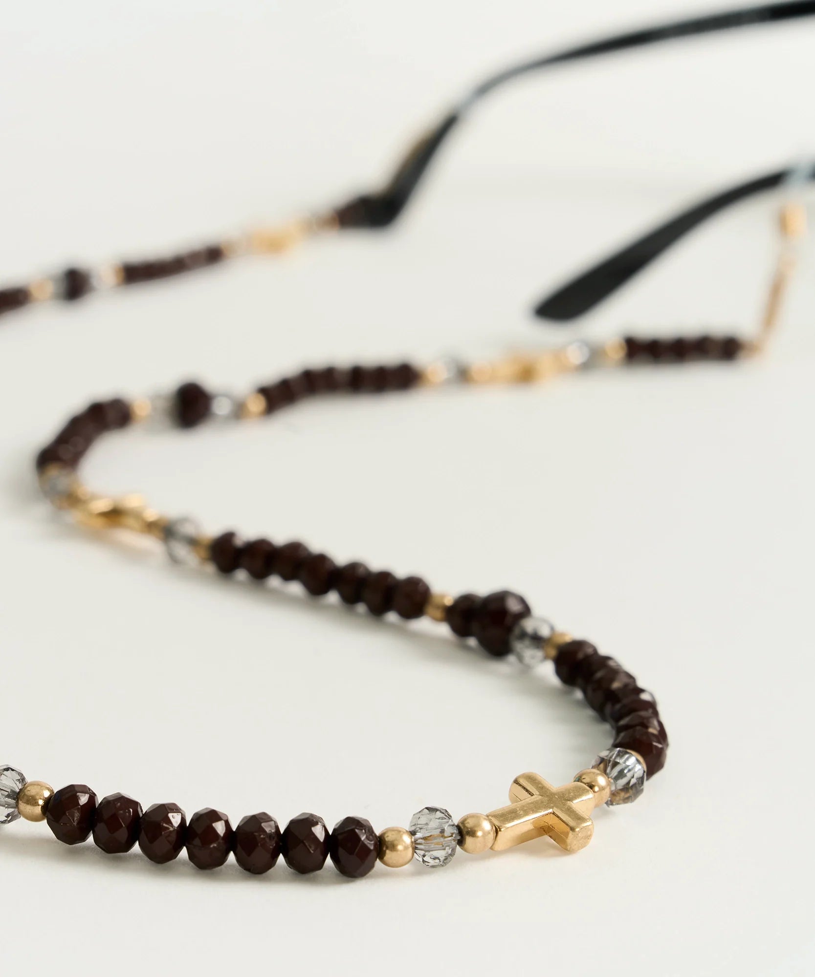 Strap Sujetador Lentes Mostacillas Cruces