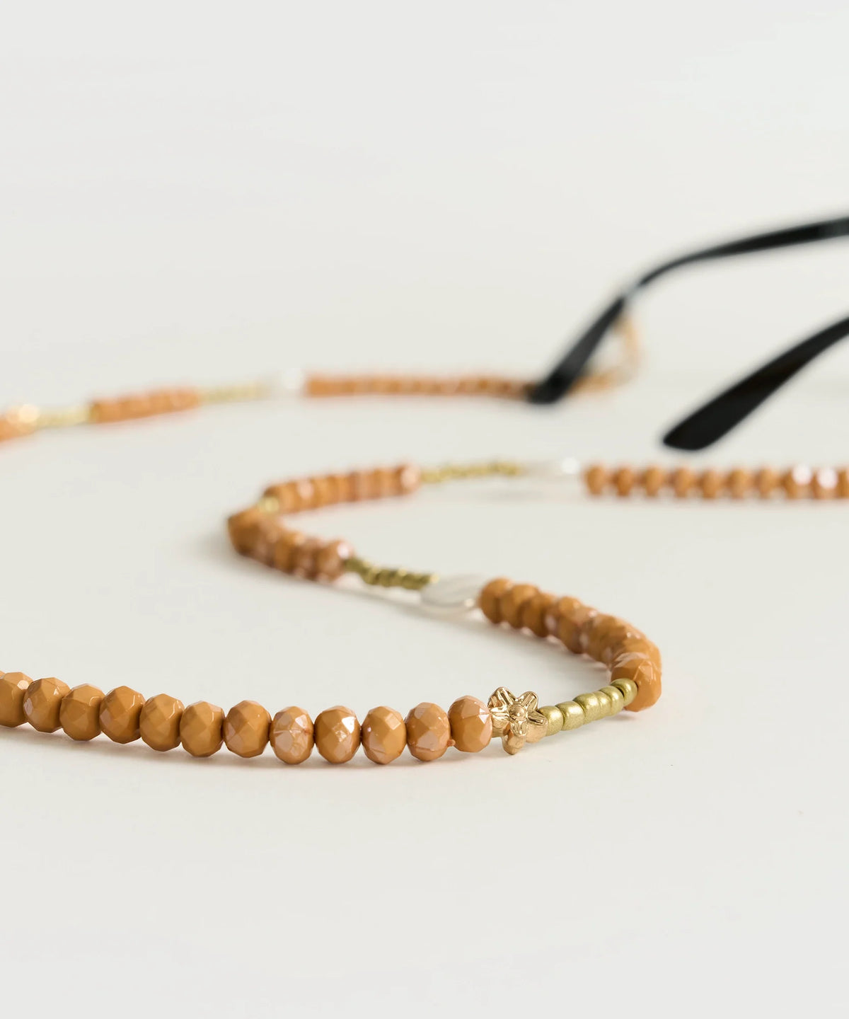 Strap Sujetador Lentes Mostacillas Flor Perlas