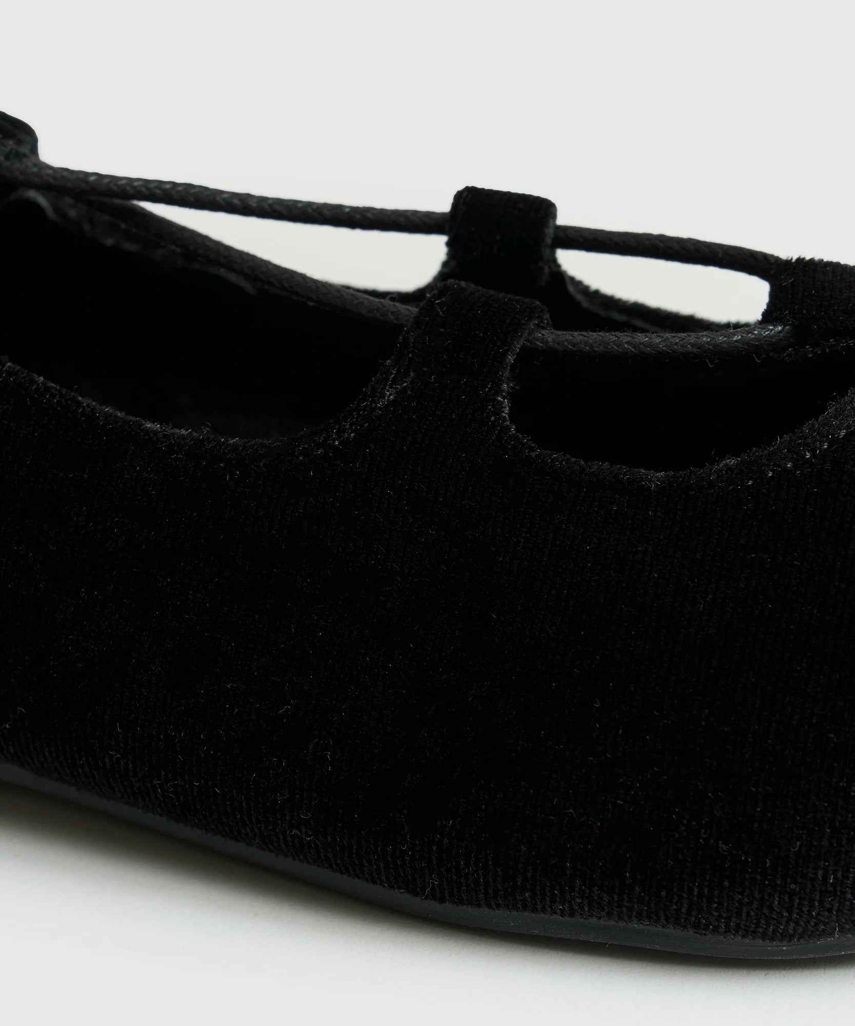 Zapato Ballerina Terciopelo Amarras