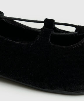Zapato Ballerina Terciopelo Amarras