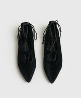 Zapato Ballerina Terciopelo Amarras