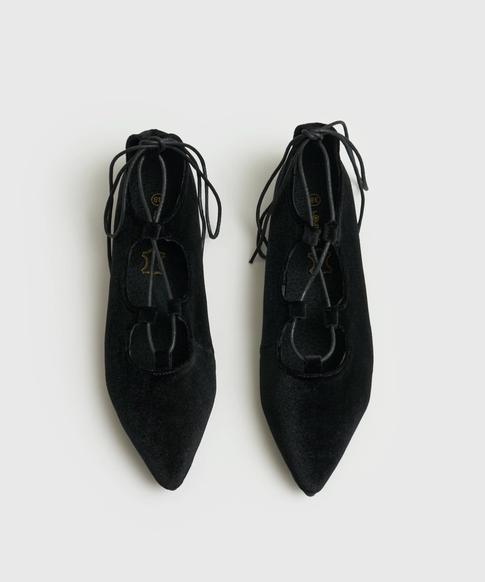 Zapato Ballerina Terciopelo Amarras