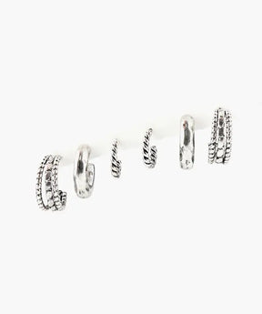 Set Aros Argollas Textura
