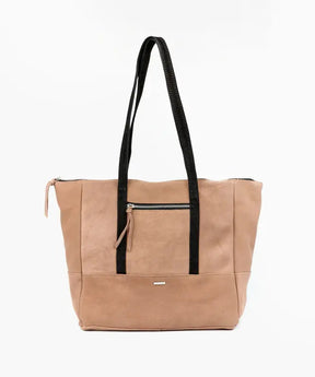 Cartera Gamuza Tote Grande Café