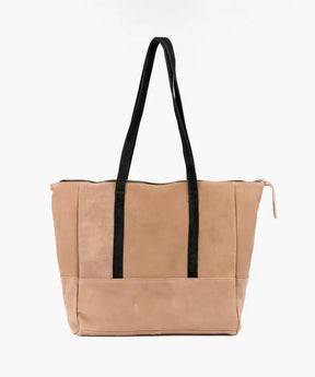 Cartera Gamuza Tote Grande Café