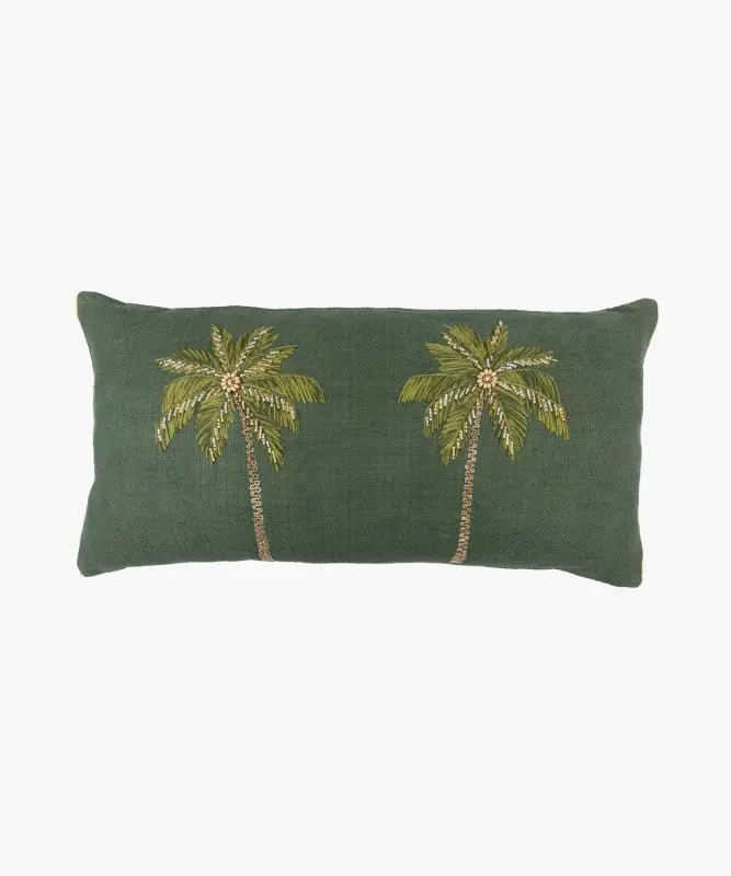 Funda Cojín Algodón Palmeras