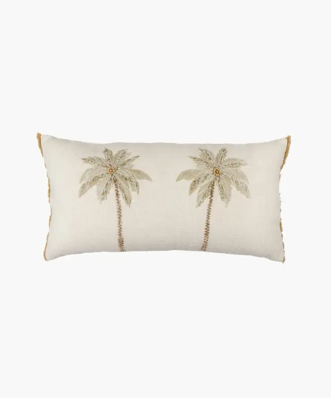 Funda Cojín Algodón Palmeras
