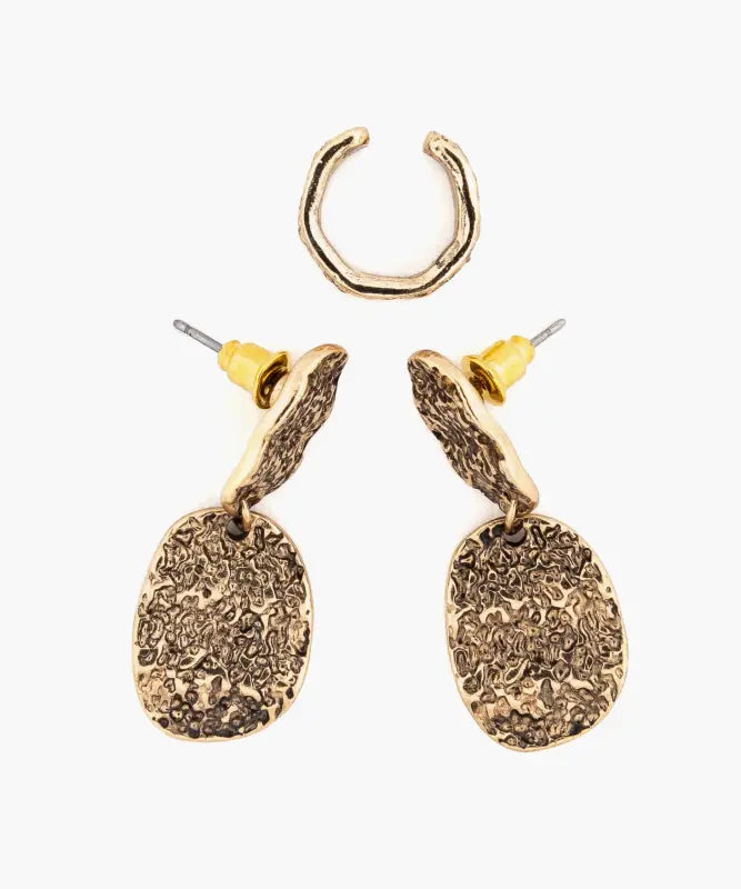 Set Aros Machacados Y Cuff
