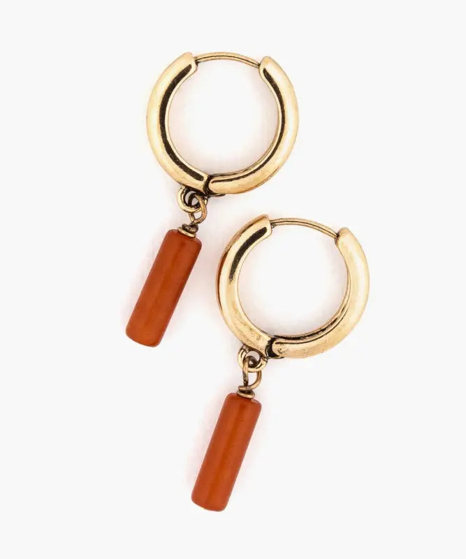 Aros Argollas Mostacilla Rectangular