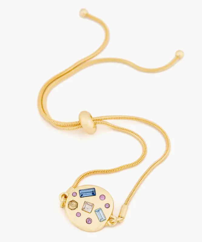 Pulsera Ajustable Moneda Y Brillantes