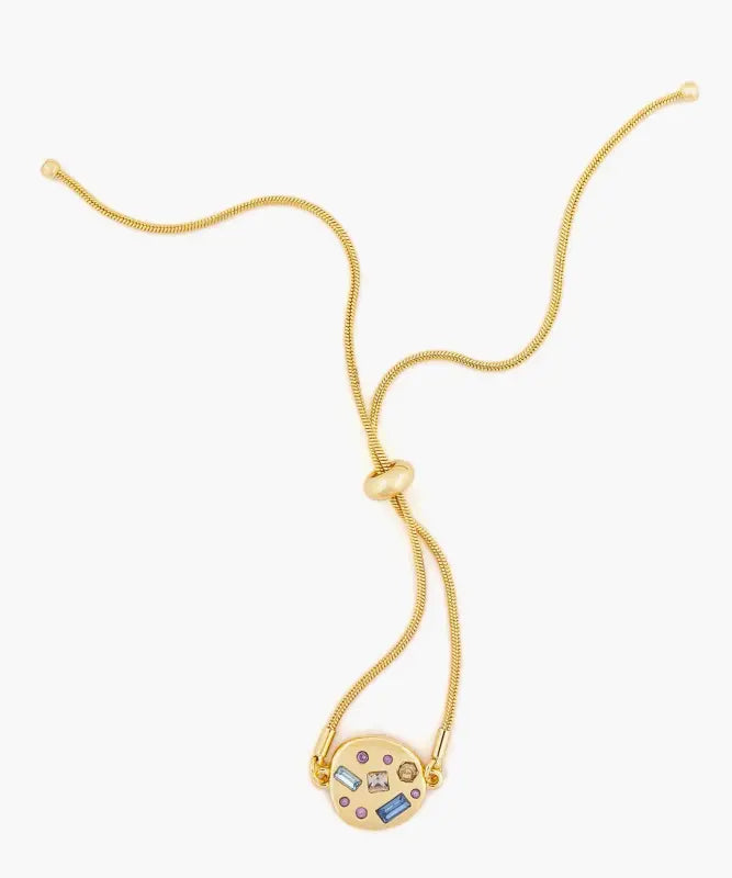 Pulsera Ajustable Moneda Y Brillantes