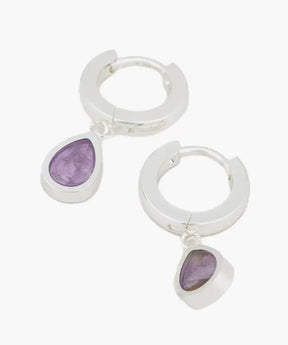 Aros Acero Inoxidable Colgante De Piedra