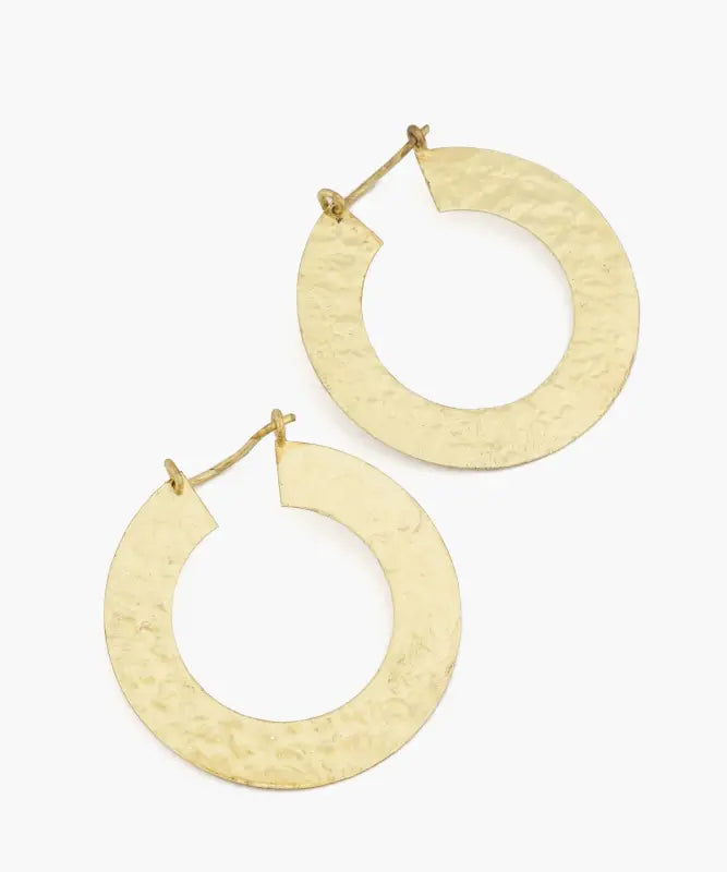 Aros Argollas Machacadas - Dorado