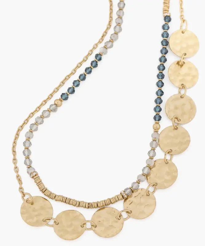 Collar Mostacillas Y Monedas