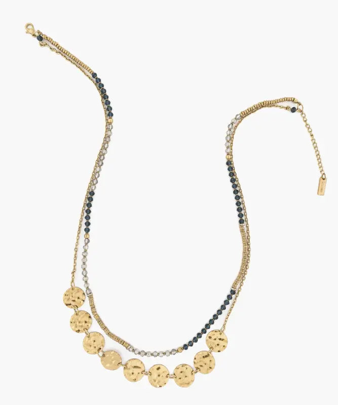 Collar Mostacillas Y Monedas