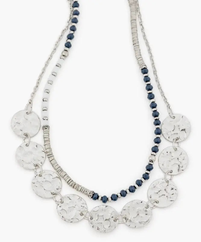 Collar Mostacillas Y Monedas