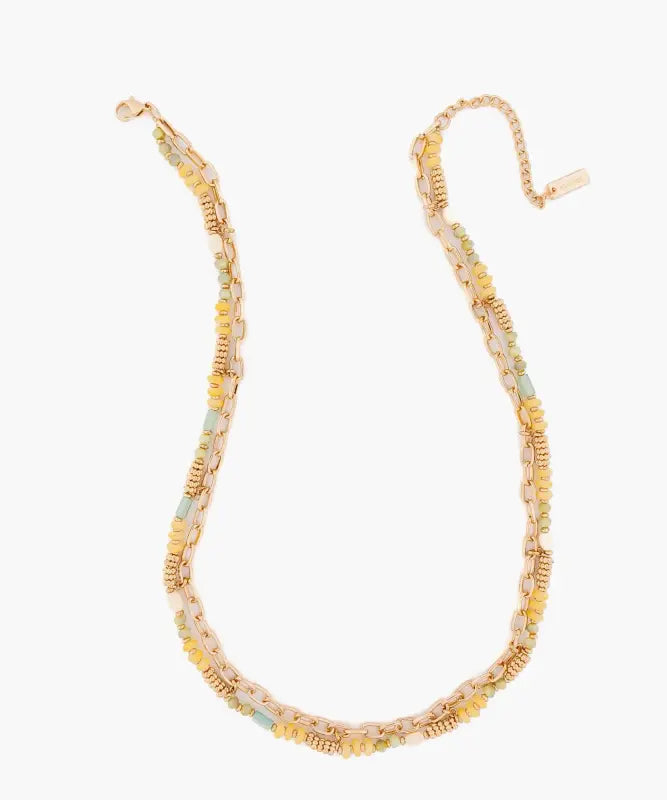 Collar Cadena Y Mostacillas