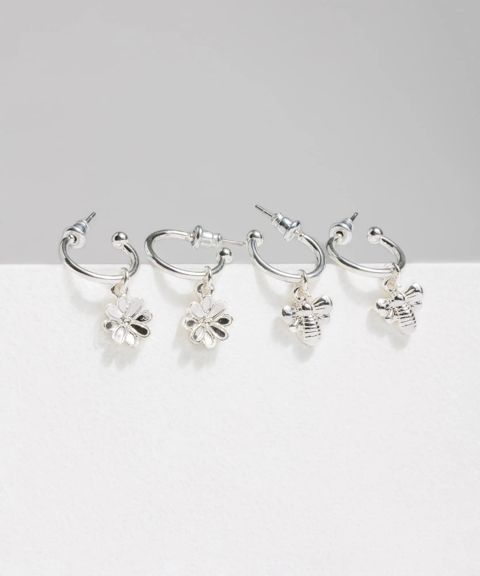 Set Aros Flor Y Abeja