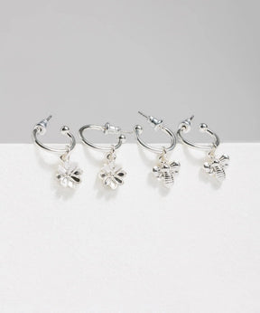 Set Aros Flor Y Abeja